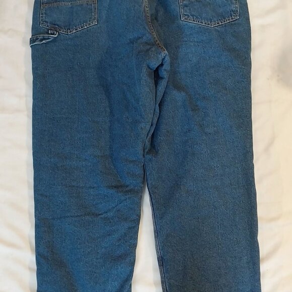 Bernie Men's Insulated Flannel Lined  Jeans Size 44x32 Blue Denim Cotton/Polyest - Picture 2 of 6